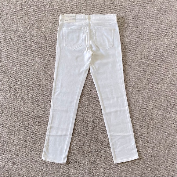 GAP 1969 Low Stretch Real Straight White Jeans, 27R - Picture 4 of 10